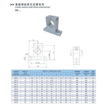 SK10 10mm CNC Linear motion ball slide units Rail support guide shaft Bearing Al