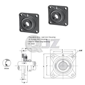 2x 1.5 in Square Flange Units Cast Iron SAF208-24 Mounted Bearing SA208-24G+F208