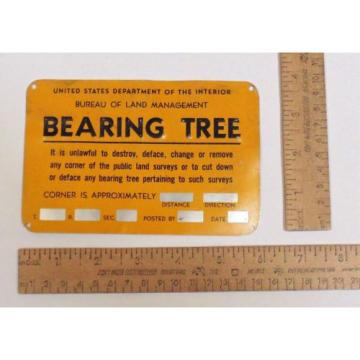 BEARING TREE - Metal SIGN - UNITED STATES DEPARTMENT OF THE INTERIOR