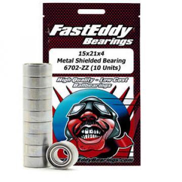 15x21x4 Metal Shielded Bearing 6702-ZZ (10 Units)