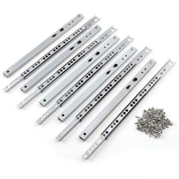 5 Pairs 17MM Ball Bearing Drawer Runners For Grooved Drawer Sides/Drawers Units