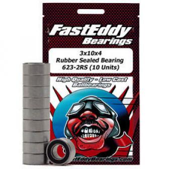 3x10x4 Rubber Sealed Bearing 623-2RS (10 Units)