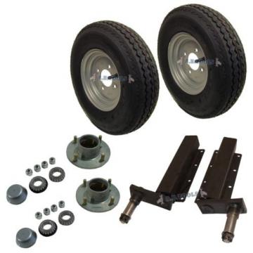 500kg Trailer Suspension Units Hub Bearing 4&#034;PCD 4 Stud Wheel Tyre 400 x 8&#034; 4PLY