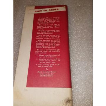 GM United Motors Service anti-friction bearing data 1955 edition  General Motors