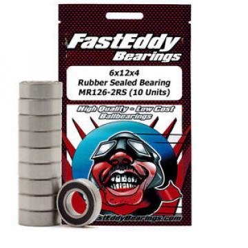 6x12x4 Rubber Sealed Bearing MR126-2RS (10 Units)