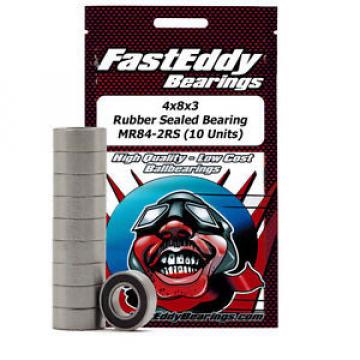 4x8x3 Rubber Sealed Bearing MR84-2RS (10 Units)