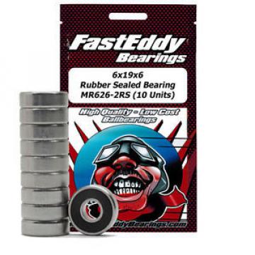 6x19x6 Rubber Sealed Bearing MR626-2RS (10 Units)