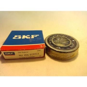 NEW IN BOX SKF NU-206-ECP/C3 CYLINDRICAL ROLLER BEARING