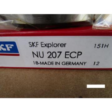 SKF NU 207 ECP, Cylindrical Roller Bearing, NU207ECP, 35 mm ID x 72 mm OD