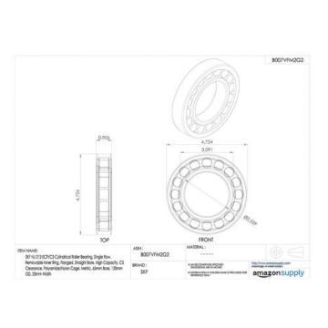 SKF NJ 203 ECP/C3 Cylindrical Roller Bearing, Single Row, Removable Inner Ring,