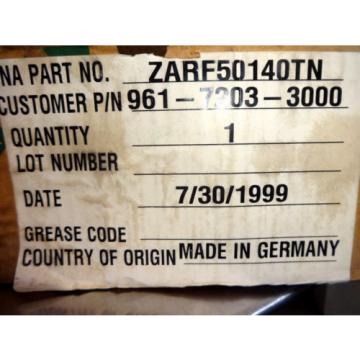 NEW IN BOX INA ZARF 50140-TN  AXIAL CYLINDRICAL ROLLER BEARING ASSEMBLY