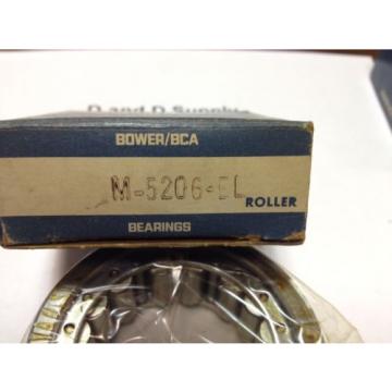 BOWER Cylindrical Roller Bearing, M-5206-EL, 1.4988&#034; Bore, 2.4409&#034; OD, .9375&#034; W