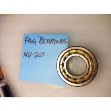 FAG NU205E.M1.C3 Cylindrical Roller Bearing - Removable Inner Ring (2 PIECE)