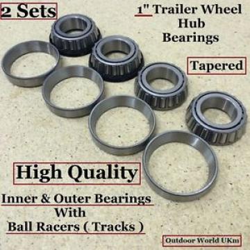 NEW 1&#034; One Inch Trailer Suspension Units Stub Axle Hub Tapered Wheel Bearings: