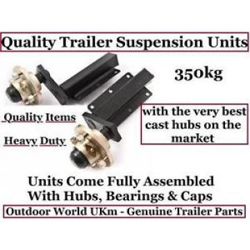 NEW 350 KG Trailer Suspension Units - Standard Stub Axle Hubs Bearings &amp; Caps&gt;&gt;&gt;