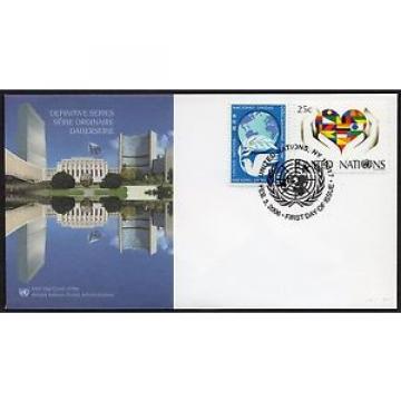United Nations (New York): First Day Cover bearing heart/hands and globe stamps