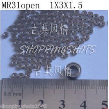 100 pcs MR31 open Deep Groove Ball Bearing 1X3X1.5 mm 1*3*1.5 bearings quality