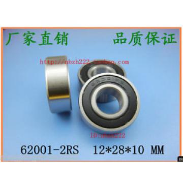 2 pcs 62001 RS Deep Groove Ball Bearing 12x28x10 12*28*10 mm bearings 62001RS