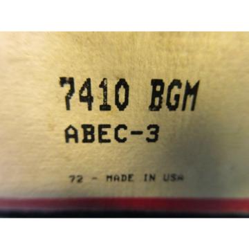 SKF 7410 BGM Single Row Angular Contact Ball Bearing Made in USA (Fag, Koyo)