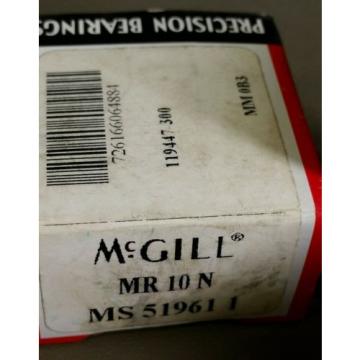 Lot of 2 mr10n McGill MS 51961 1 Precision Needle Roller Bearings MM0B3