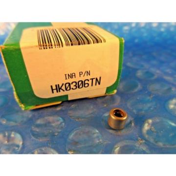 INA HK0306TN Needle Roller Bearing, Caged Drawn Cup, Outer Ring and Roller