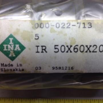 *Lot of 5* INA IR50X60X20, Needle Roller Bearing Inner Rings, Precision Machined