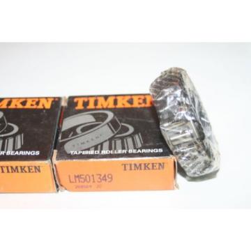 (Lot of 3) Timken LM501349 Tapered Roller Bearing Cones LM-501349 * NEW *