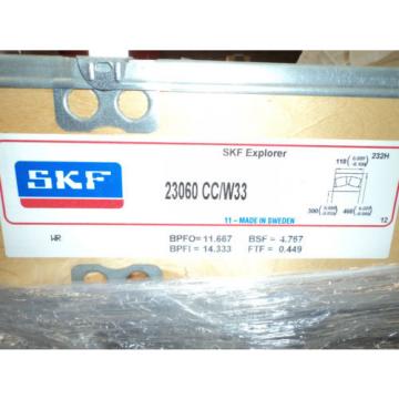 SKF spherical roller bearing 23060 CC/W33  460mm x 300mm x 118mm