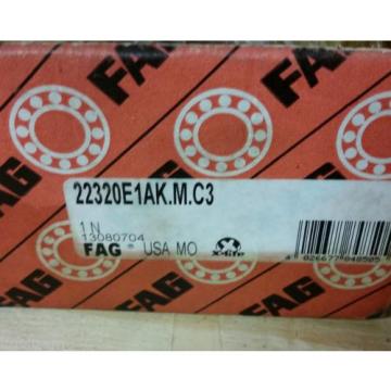 FAG (Schaeffler) - 22320-E1A-K-M-C3 Spherical Roller Bearing 100mm ID