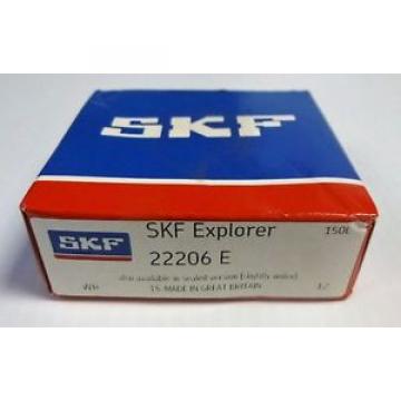 SKF 22206-E Spherical Roller Bearing 30mm ID X 62mm OD X 30mm W NIB