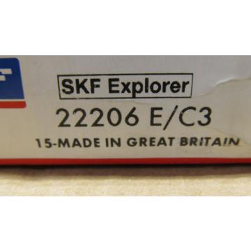 1 SKF 22206 E/C3 22206E/C3 SPHERICAL ROLLER BEARING 30MM ID X 62MM OD X 20MM WI