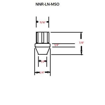 NNR Type M Steel Wheel Lug Nuts &amp; Locks Open Ended Black 22mm 12x1.5 20pcs