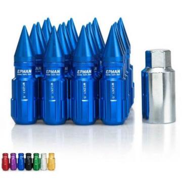 BLUE Tuner Extended Anti-Theft Wheel Security Locking Lug Nuts M12x1.25 20pcs