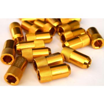 20PC CZRRACING GOLD SHORTY TUNER LUG NUTS NUT LUGS WHEELS/RIMS FITS:TOYOTA