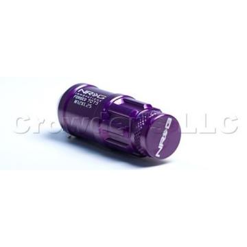 NRG 700 Series Lug Nut Lock Set 4 w/ Dust Caps  Purple M12 x 1.25mm  LN-L71PP