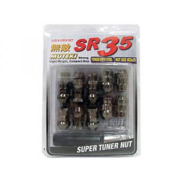 MUTEKI SR35 20PCS WHEELS TUNER LUG + LOCK NUTS (CLOSE END/12X1.5/TITANIUM) #
