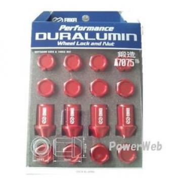 NEW ENKEI Performance Duralumin Lock Nuts Set for 4H 19HEX 35mm M12 P1.5 RED