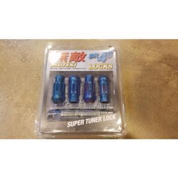 Muteki SR48 4pc lock kit 12x1.5 in Burned BlueTaper Acorn Lug Nuts
