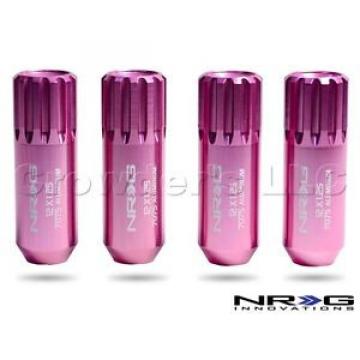 NRG 400 Series Extended Locking Lug Nut Set 4 Pink M12 x 1.25 (alum) LN-L471PK