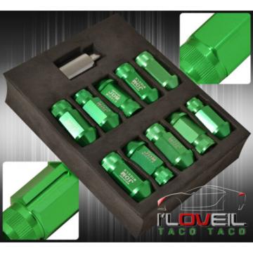 FOR PONTIAC M12X1.5MM LOCKING LUG NUTS 20PC EXTENDED FORGED ALUMINUM TUNER GREEN