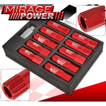 FOR SATURN M12x1.5 LOCKING LUG NUTS WHEELS EXTENDED ALUMINUM 20 PIECES SET RED