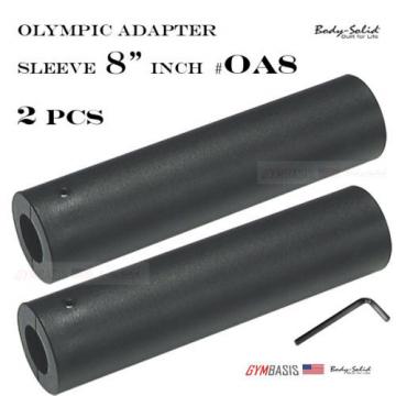 2-pack NEW Body-Solid Olympic Plate Adapter Sleeve 8 Inch OA8 &amp; Hex Lock