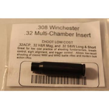 308 Winchester to .32 Cal Rifle Chamber Insert Barrel Adapter Reducer Sleeve