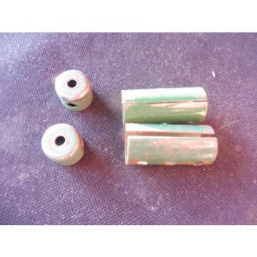 Meccano 2 each Green Sleeve Pieces/Chimney Adaptors No 163/164