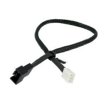 4Pin PWM (Male) to 3Pin (Female) Adapter Cable,Black sleeved,CB-PWM-3F