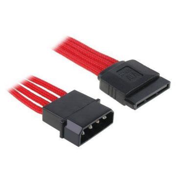 NEW BitFenix 45cm Molex to SATA Adapter - Sleeved Red/Black