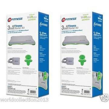 Lot of 2 Wii Fit plus 3 in 1 Fitness Starter Kit  (Adapter/Sleeve/Massager) NEW!