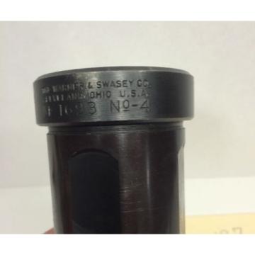 Warner &amp; Swasey M-1693 No.4 morse taper adapter sleeve 2&#034; shank