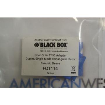 Black Box FOT114 Fiber Optic ST-SC Adapter Duplex single mode ceramic sleeve