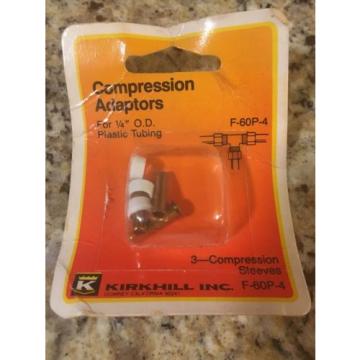 Compression Adaptors For 1/4 Inch O.D. Plastic Tubing 3 Compression Sleeves